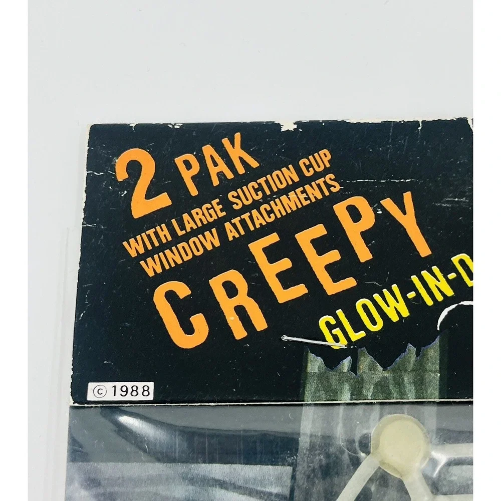 Arkin A-OK Toys NOS Glow-in-the-Dark Spider Webs Suction Vintage 1988 3x 2 Packs
